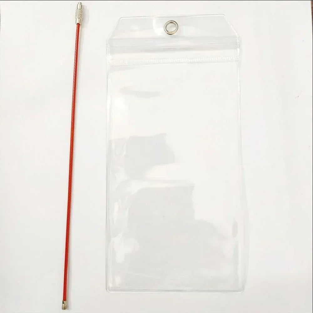 Travel Luggage Cruise Tags Holder Pouch Resealable Waterproof Clear Ship Ticket Card Sleeve Keyring with Steel Wire Cable Loop