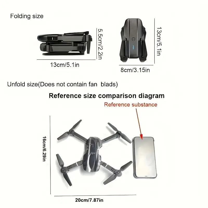 New E99 Foldable Portable Drone Remote Control Electric Toy > RC Drone, Propeller Helicopter with Optical Flow Stability and Dual Camera