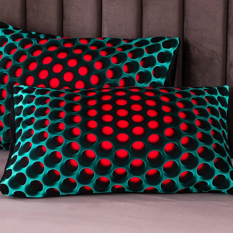 Vibrant Dreams Y2K Stereoscopic Bedding Set - 3-Piece Colorful Duvet Cover Set (Queen Size)-3