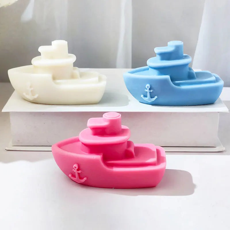 Small Cruise Ship Mold Small Boat Mold Aromatherapy Candle Gypsum Gift Cake Mold