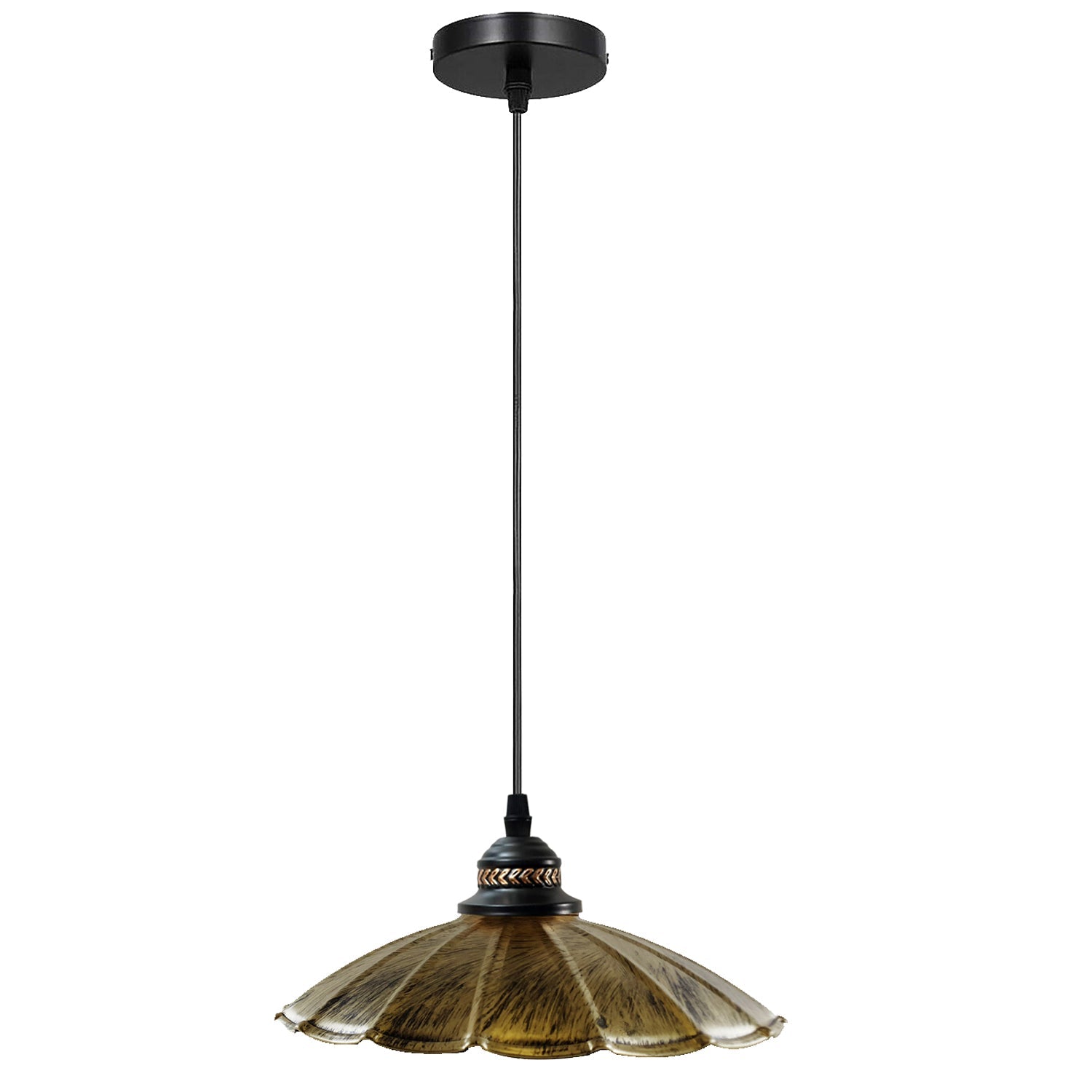 Wavy Shade Retro Style Metal Vintage Ceiling Pendant Lamp Light Modern Lighting Industrial Design~1411-5