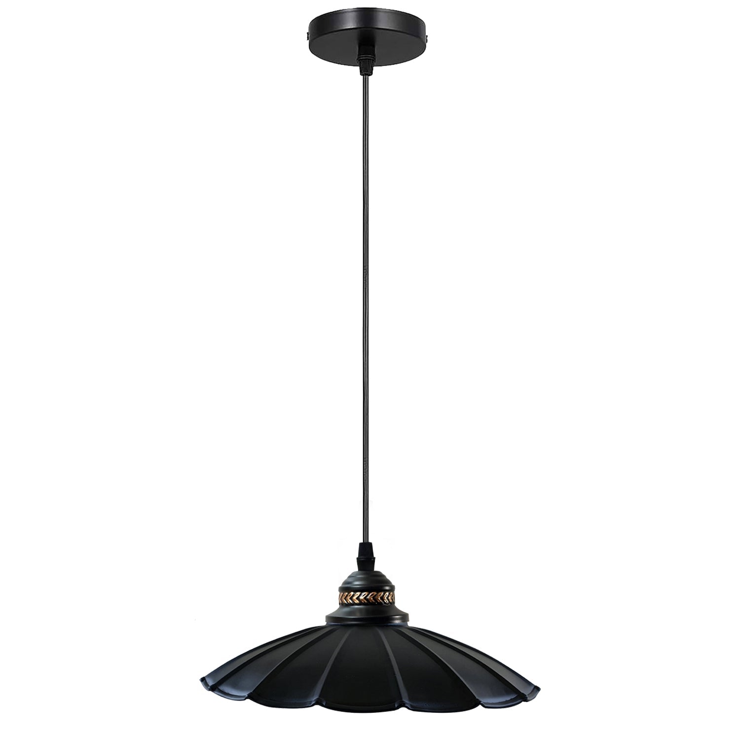 Wavy Shade Retro Style Metal Vintage Ceiling Pendant Lamp Light Modern Lighting Industrial Design~1411-10