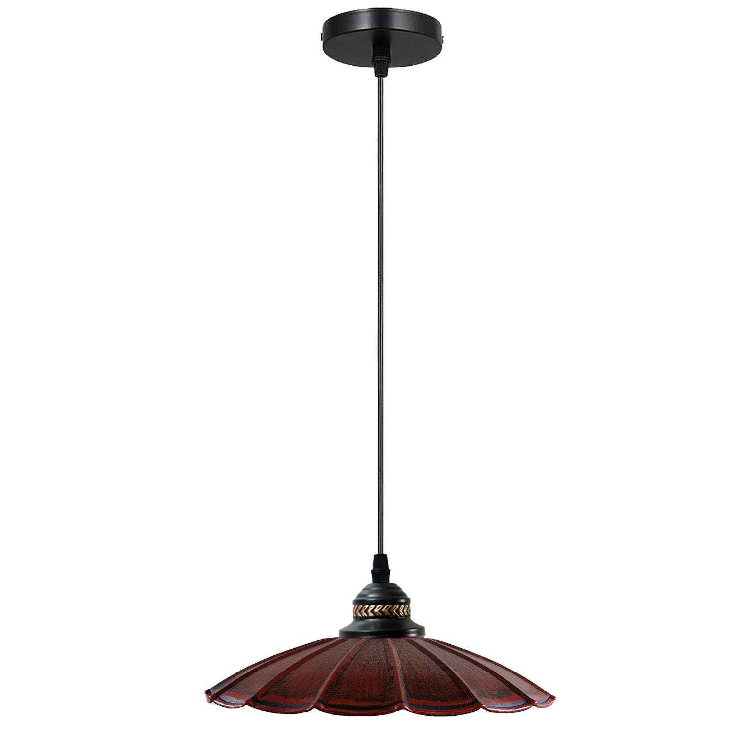 Wavy Shade Retro Style Metal Vintage Ceiling Pendant Lamp Light Modern Lighting Industrial Design~1411-8