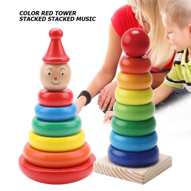 Educational Wooden Stacked Circle Toy-1