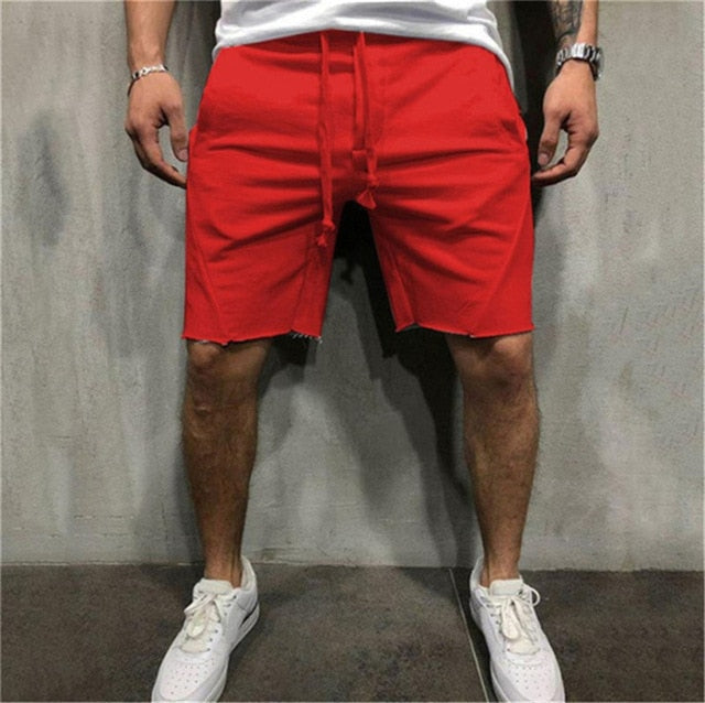 Mens Knee-length Cotton Shorts with Elastic Drawstring Waist Men's Sweatshort with Side Pockets Summer Shorts Short Pants-12