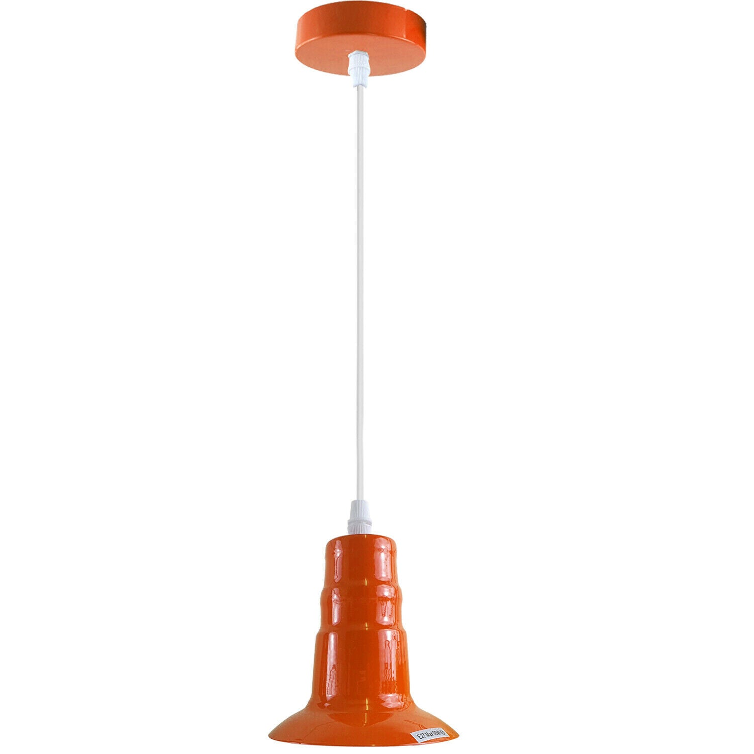 Orange Ceiling Light Fitting Industrial Pendant Lamp Bulb Holder~1682-2