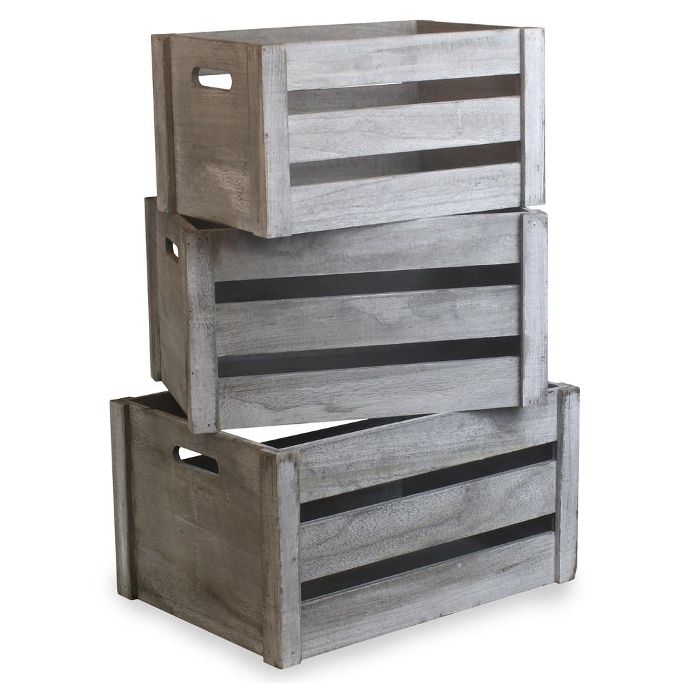 Deep Vintage Wooden Storage Crate-0