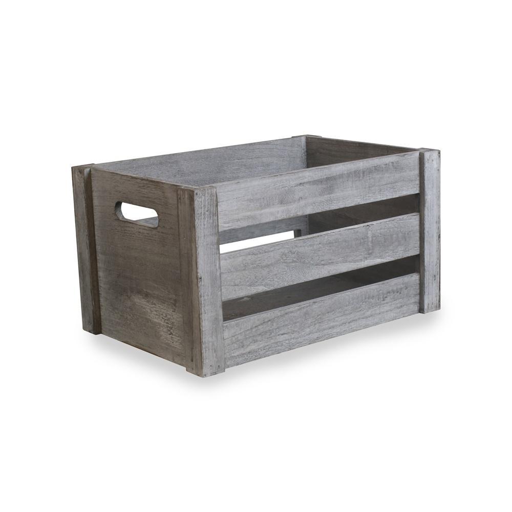 Deep Vintage Wooden Storage Crate-1