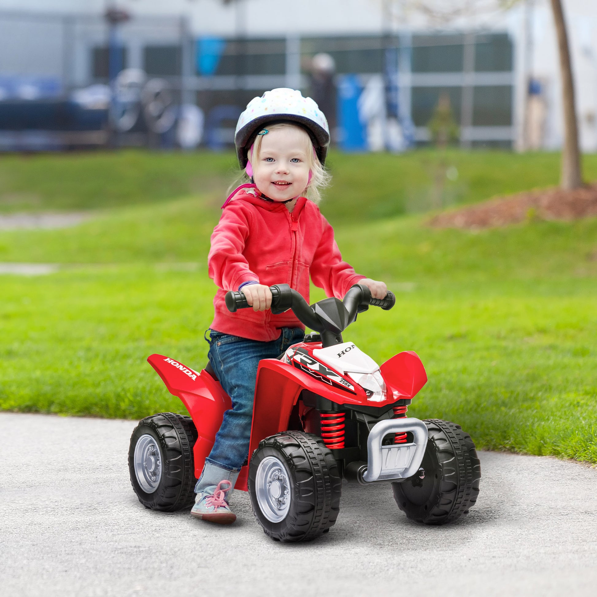 Honda Licensed Electric Ride on Quad Bike 6V ATV Ride On, 4 Pack, for 1.5-3 Years Red | AIYAPLAY-8
