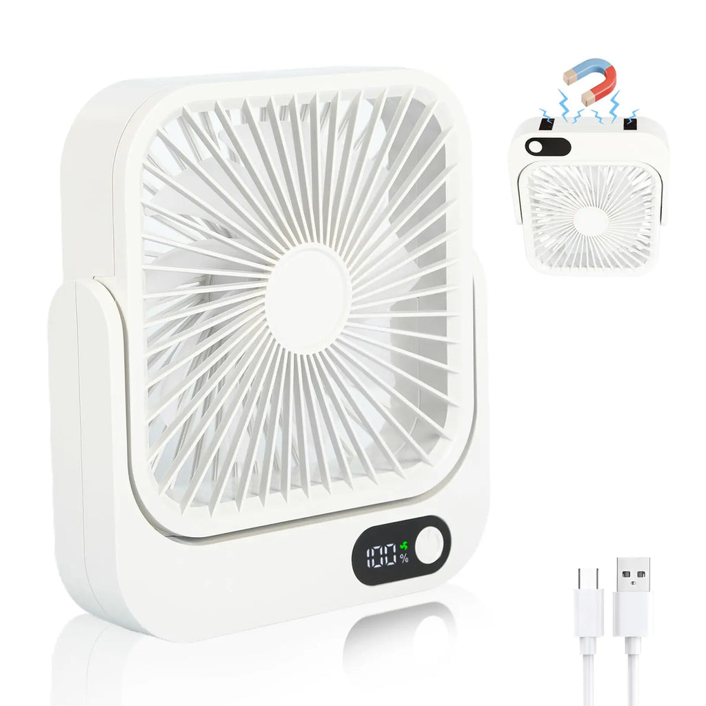 Magnetic Cruise Ship Approved Fan, 2000mAh Battery Operated, 5 Speeds, Magnetically Sticks on Cabin Ceilings and Walls