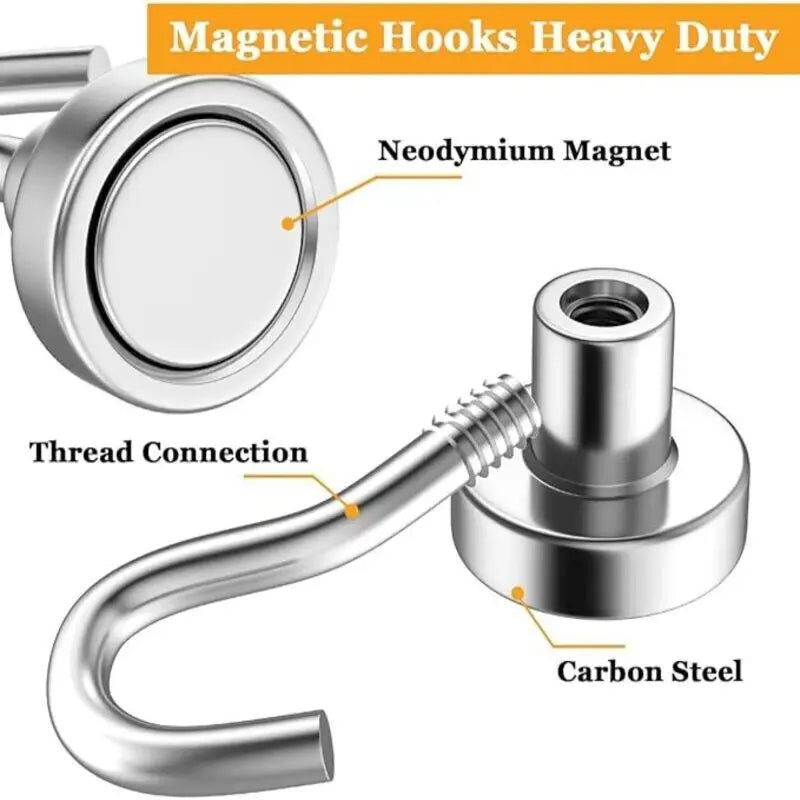 Magnetic Hooks, Cruise Ship Essentials, Heavy Duty Magnetic Hooks for Cruise Cabins, Refrigerator, Grill, Hanging, and Travel
