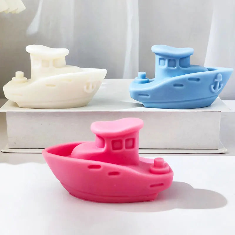 Small Cruise Ship Mold Small Boat Mold Aromatherapy Candle Gypsum Gift Cake Mold