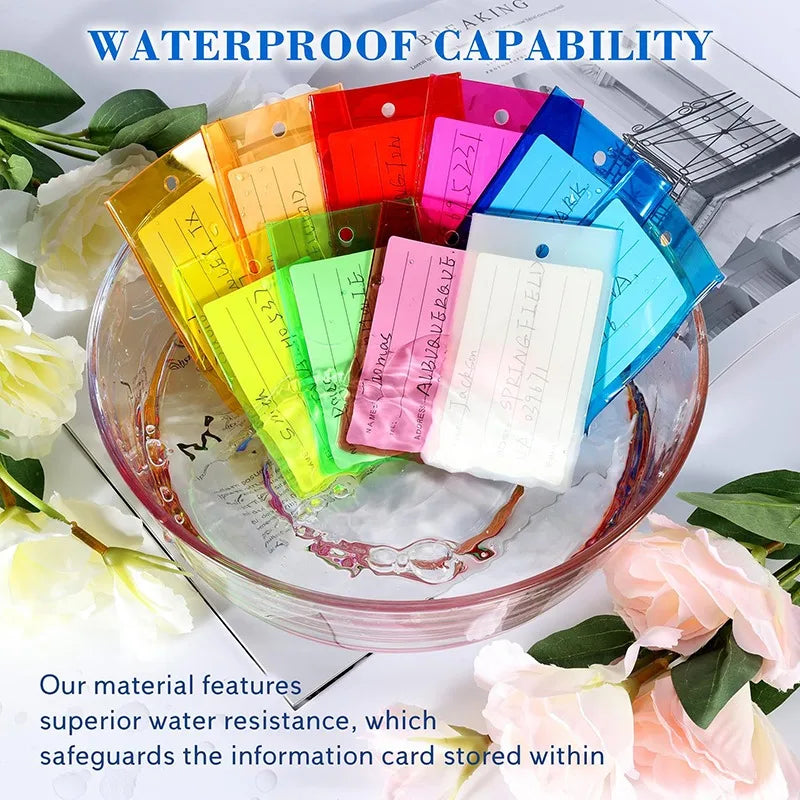 10/20PCS Luggage Tag Boarding Shipping PVC Baggage Tags Travel Accessory Women Men Suitcase ID Address Name Holder Bag Label