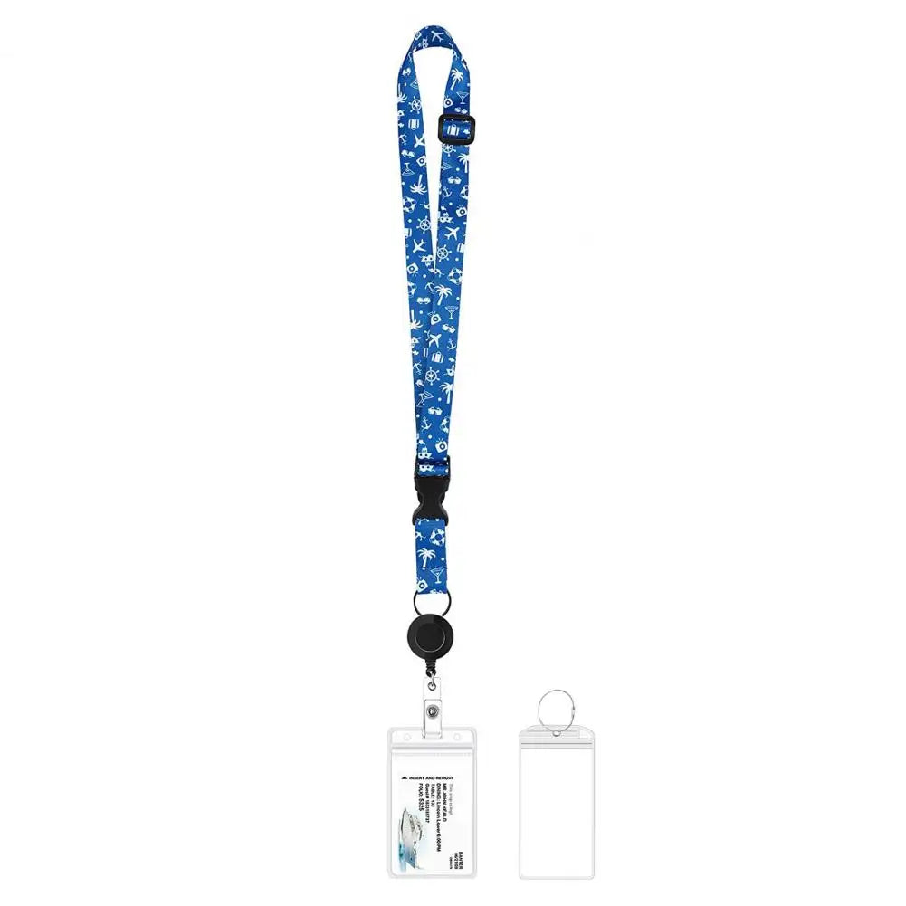 ID Card Holder with Luggage Tag Set Adjustable Lanyard Design Universal Widely Used Travel Badge Holder Cruise Ship Accessories