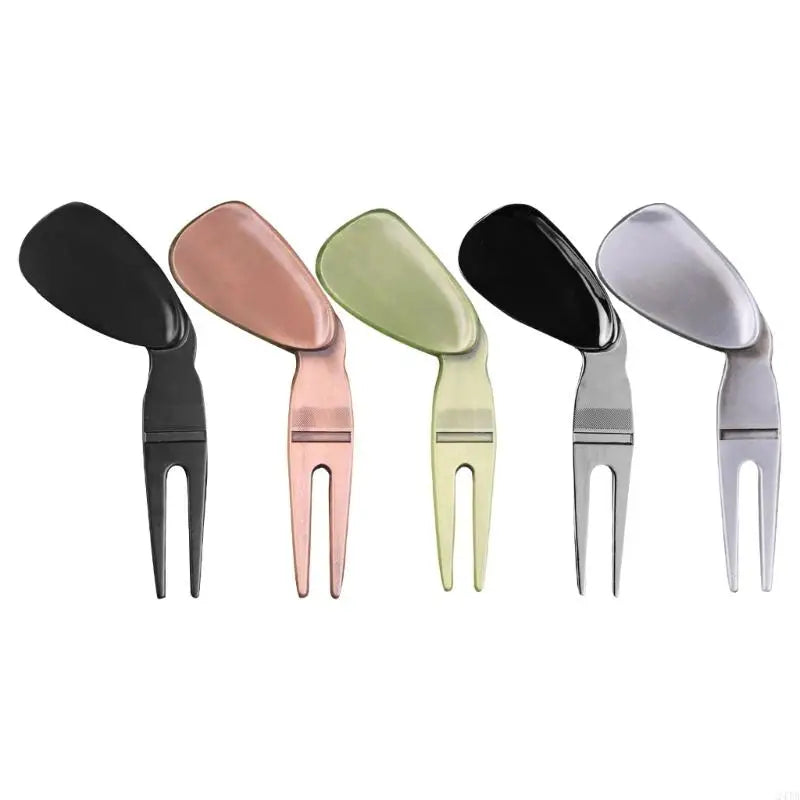 24TB Golfs Balls Pickers Bending Golfs Green Divot Fork Curved Golfs Balls Pickers