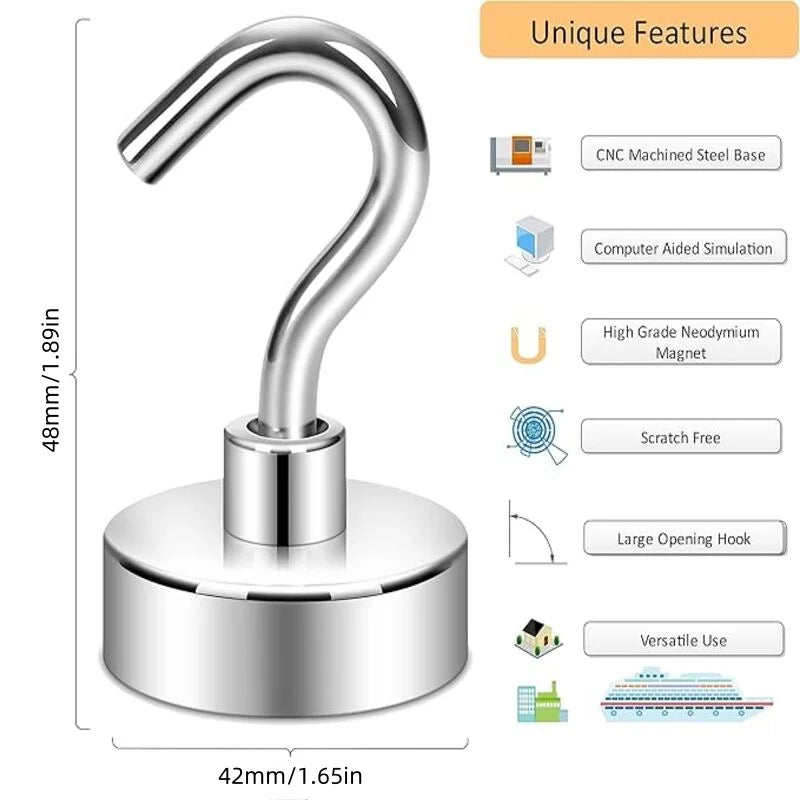Magnetic Hooks, Cruise Ship Essentials, Heavy Duty Magnetic Hooks for Cruise Cabins, Refrigerator, Grill, Hanging, and Travel