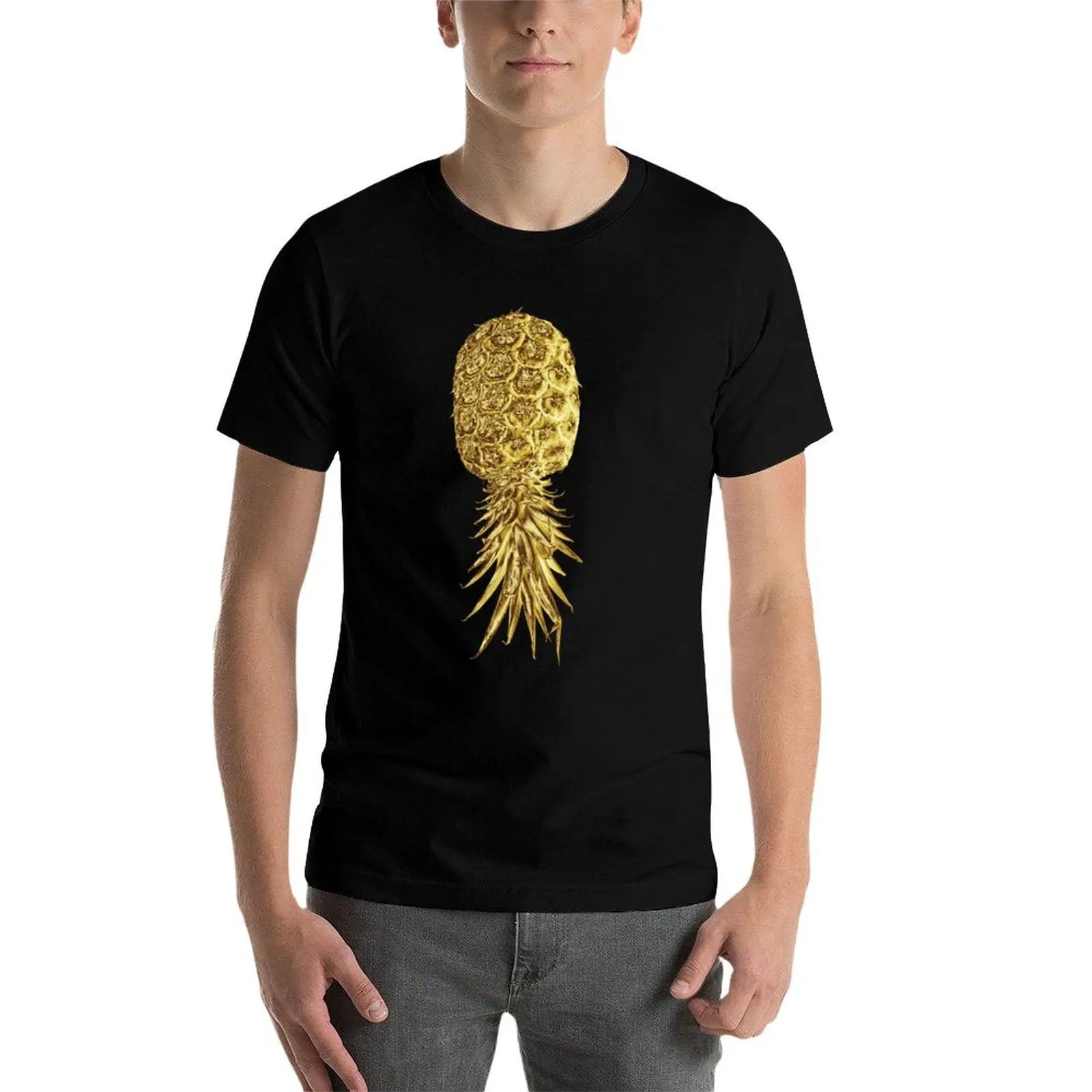 Pineapple Golden Pineapple upside down T-Shirt vintage graphic tee Blouse luxury t-shirt sweat shirts, men