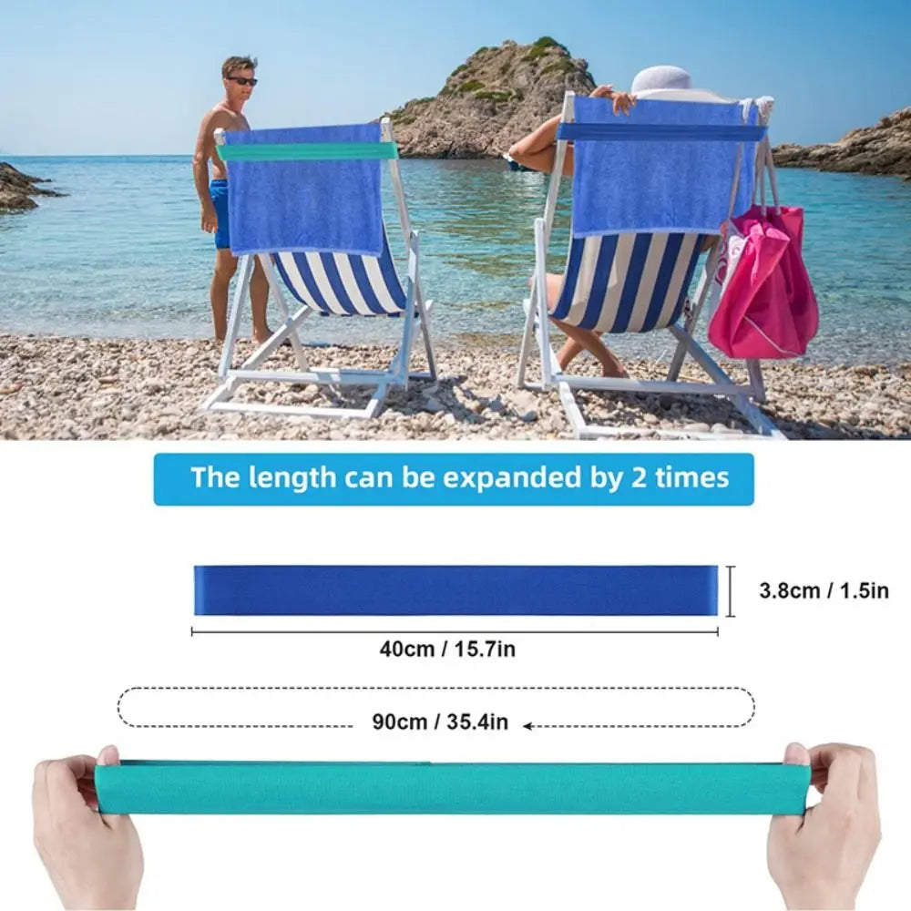 NEW Stretchable Beach Towel Bands Elastic Versatile Beach Towel Clips Cruise Ship Towel Holder Beach Essentials