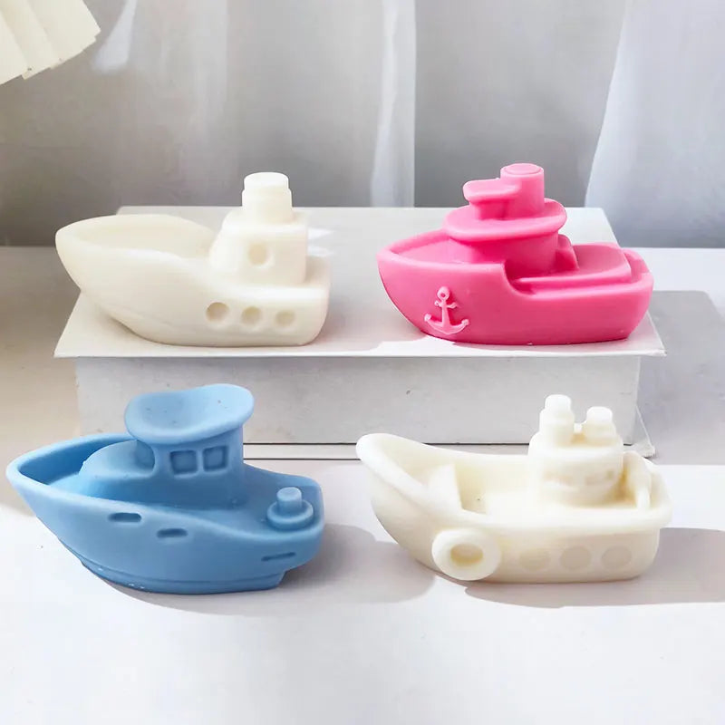 Small Cruise Ship Mold Small Boat Mold Aromatherapy Candle Gypsum Gift Cake Mold