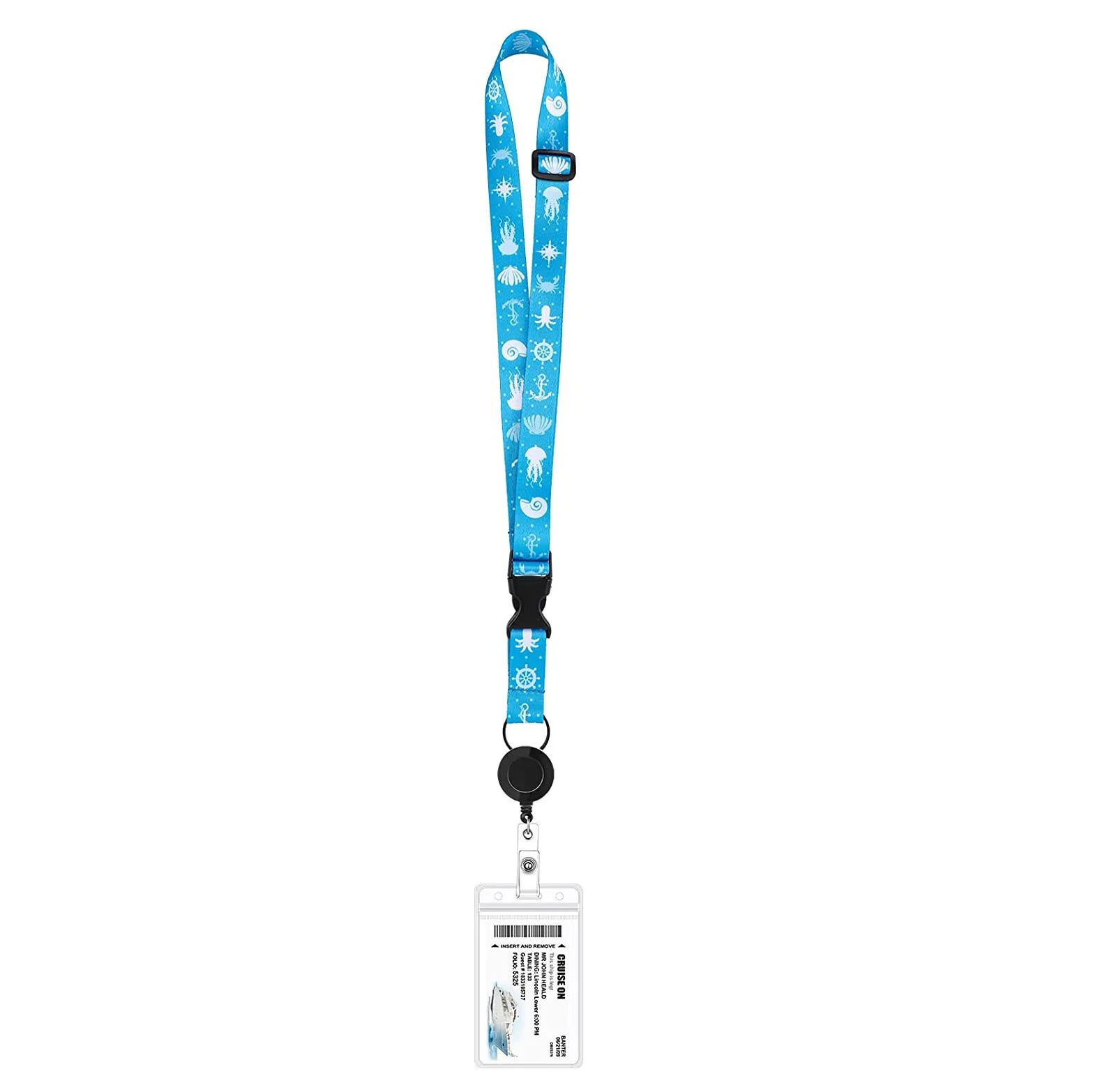 2 Pack Retractable Cruise Lanyard For Ship Cards, Waterproof Lanyards For Cruise Ship Cards With ID Holder