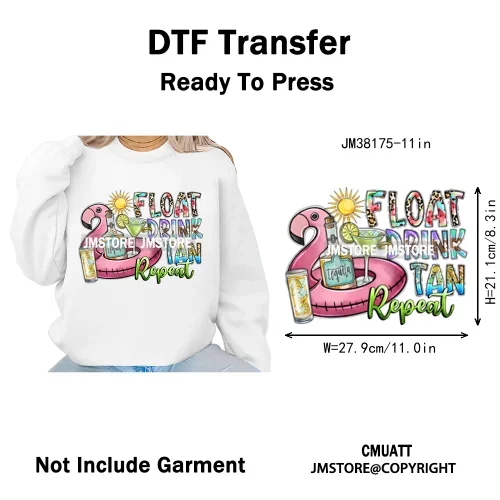 Hot Summer Holiday Boat Cruise Ship Life Salty Beach Family Island Trip Iron on DTF Transfer Stickers Ready to Press for Clothes