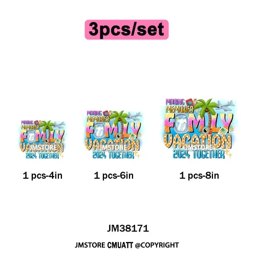 Hot Summer Holiday Boat Cruise Ship Life Salty Beach Family Island Trip Iron on DTF Transfer Stickers Ready to Press for Clothes