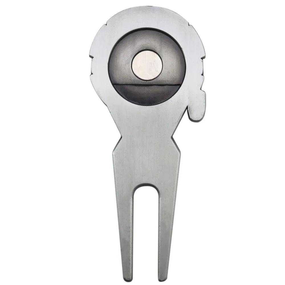 Golf Accessories Spacecraft Golf Green Fork Zinc Alloy Magnetic Divot Fork Multifunctional Portable Golf Ball Marker Golf Club