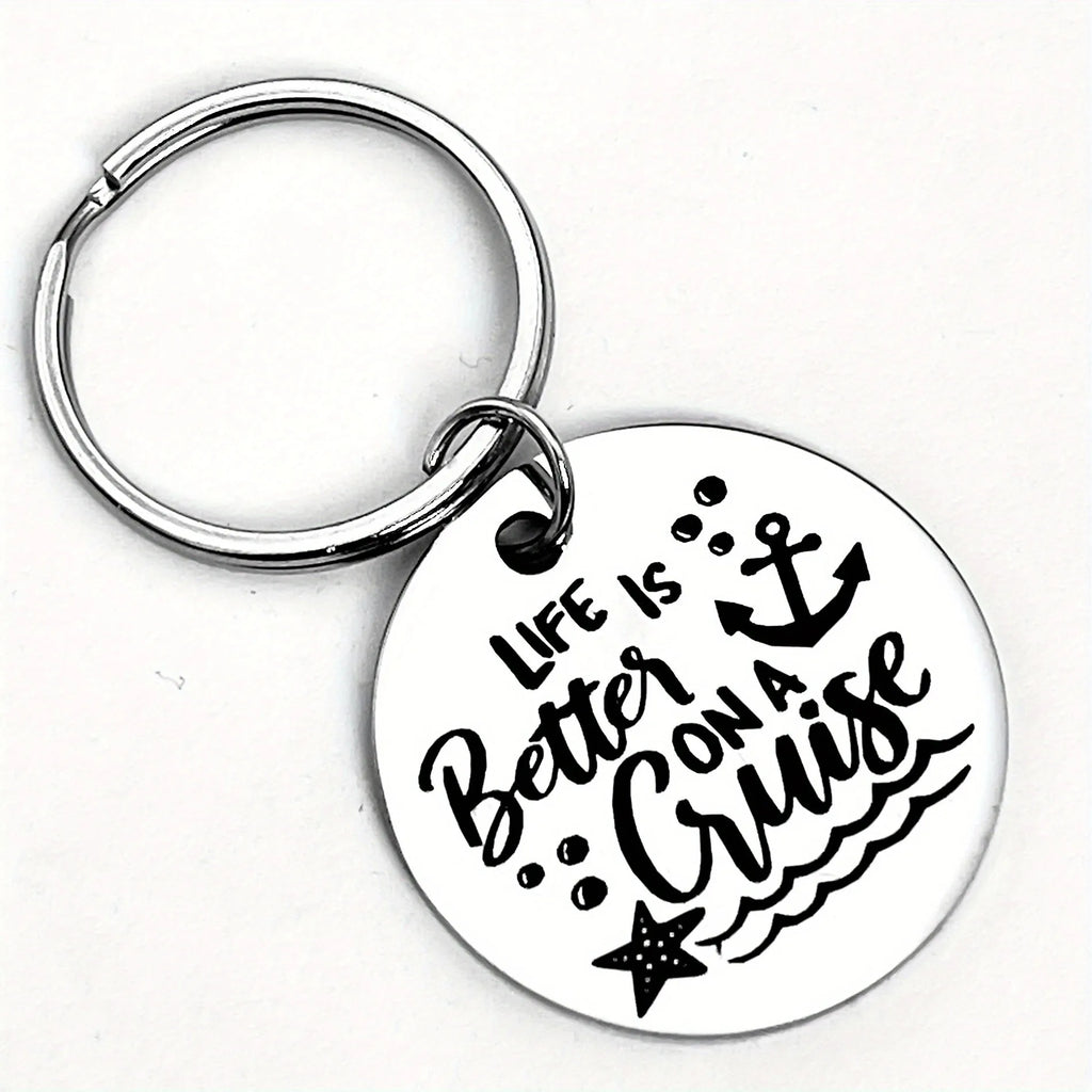 The best life is on cruise keychains, creative and unique gifts, perfect birthday gifts, and gifts for sailing enthusiasts