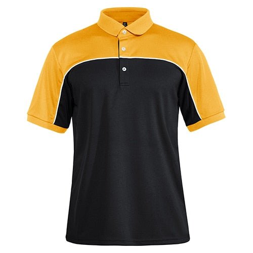 Color Block T-Shirts Mens Short Sleeve Polo Shirts Fashion Casual Golf Polos Business Tee Shirts Button Down Polo Shirt-4