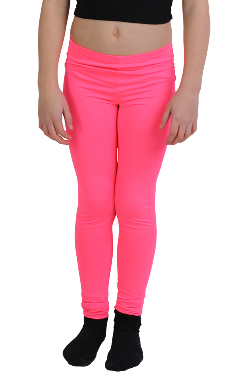 Crazy Chick Girls Microfibre Pink Leggings-0