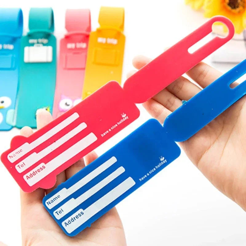 Cute Animals Fashion Travel Accessories  Strip Luggage Tag Silicone Suitcase ID Addres Holder Baggage Boarding Tag Portable Labe