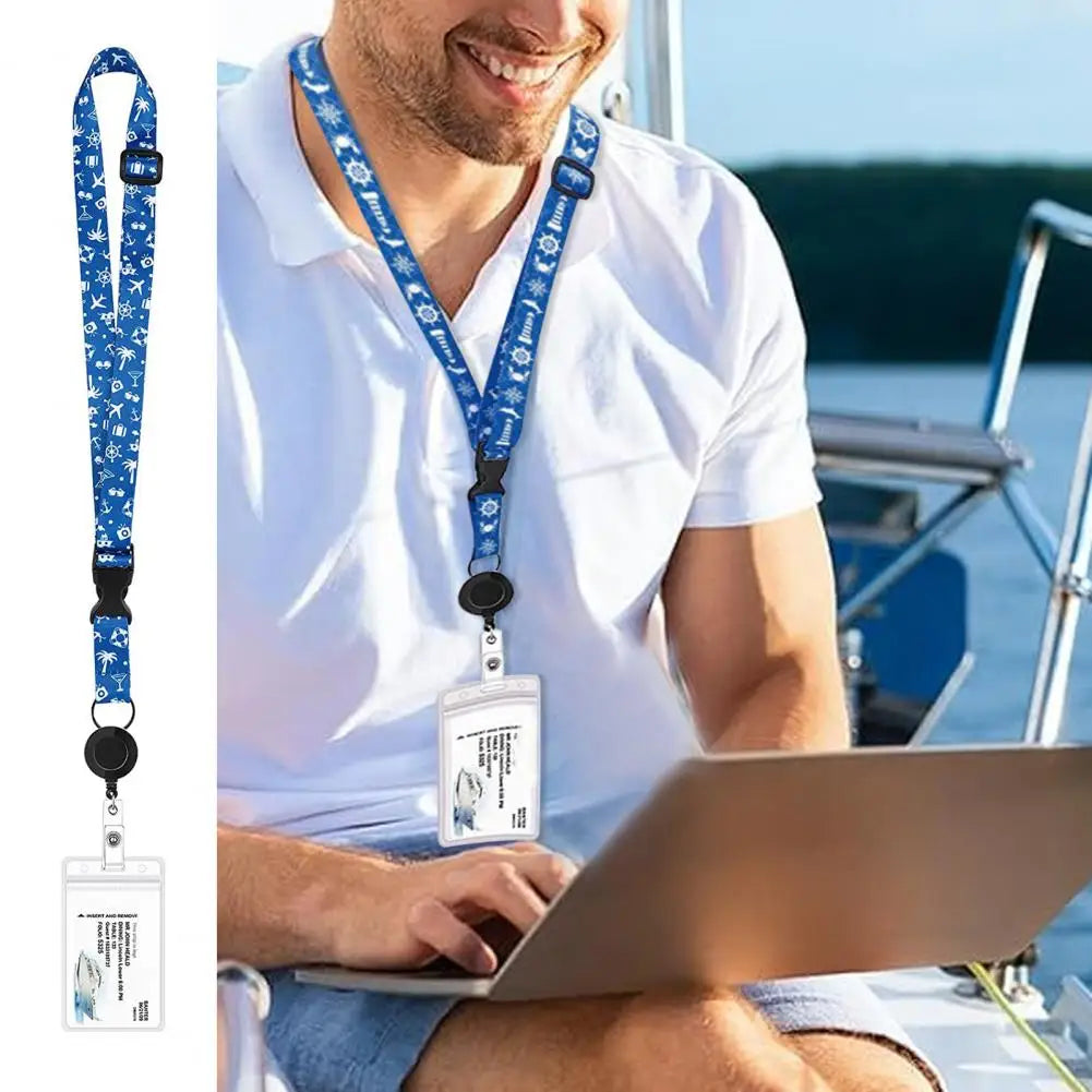 ID Card Holder with Luggage Tag Set Adjustable Lanyard Design Universal Widely Used Travel Badge Holder Cruise Ship Accessories