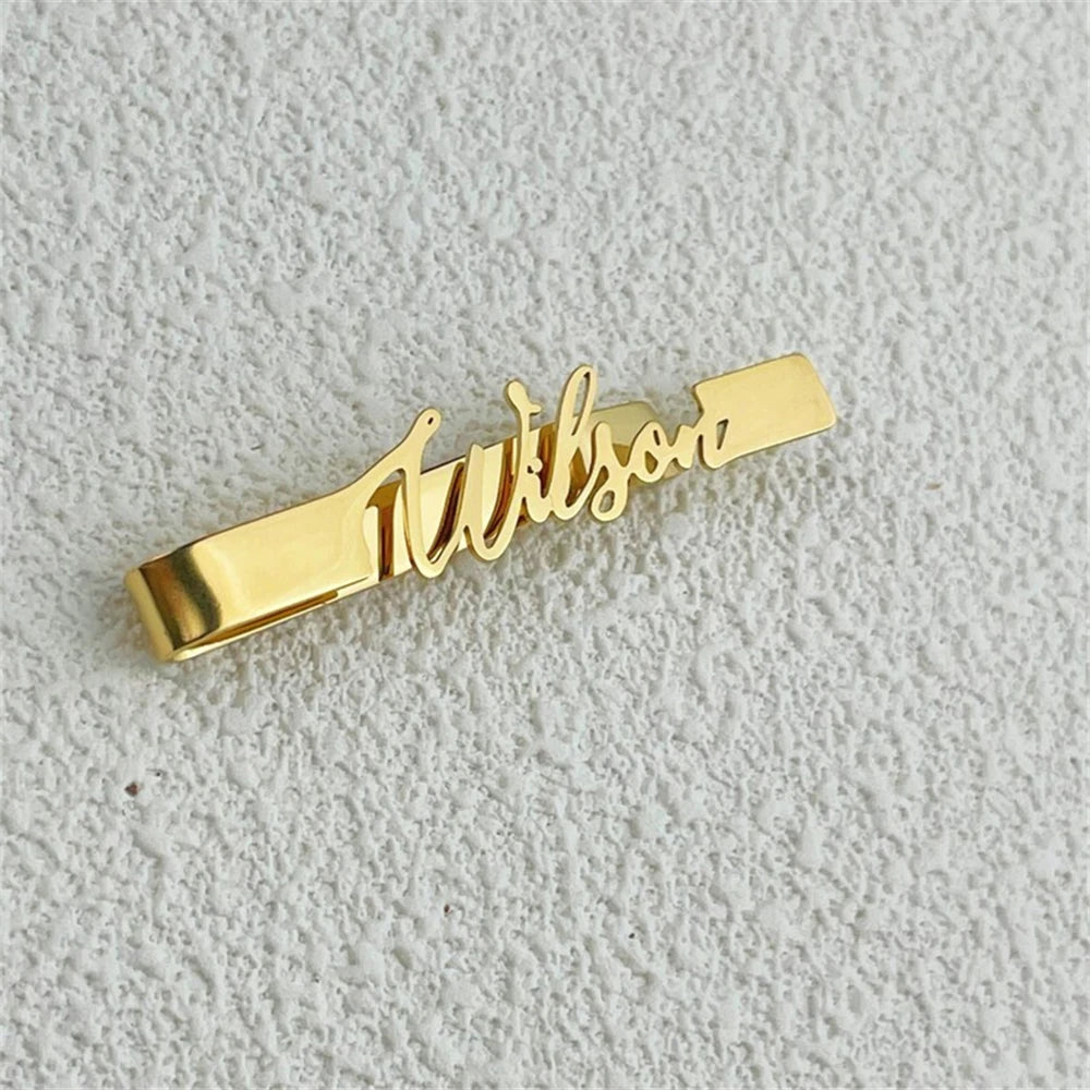 Personalized Tie Clip Custom Name Tie Clip For Men Suit Accessories Husband Jewelry  Fathers Day Valentines Gift For Him Wedding