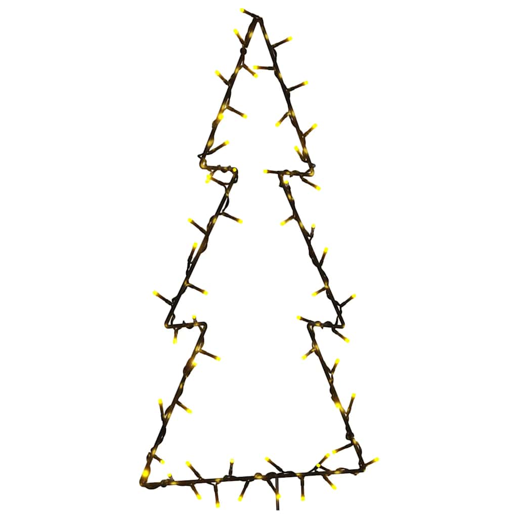 vidaXL Christmas Lights Christmas Tree Silhouette 80 LEDs Warm White