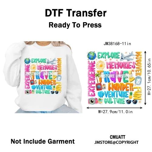 Hot Summer Holiday Boat Cruise Ship Life Salty Beach Family Island Trip Iron on DTF Transfer Stickers Ready to Press for Clothes
