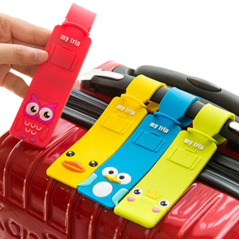 Cute Animals Fashion Travel Accessories  Strip Luggage Tag Silicone Suitcase ID Addres Holder Baggage Boarding Tag Portable Labe