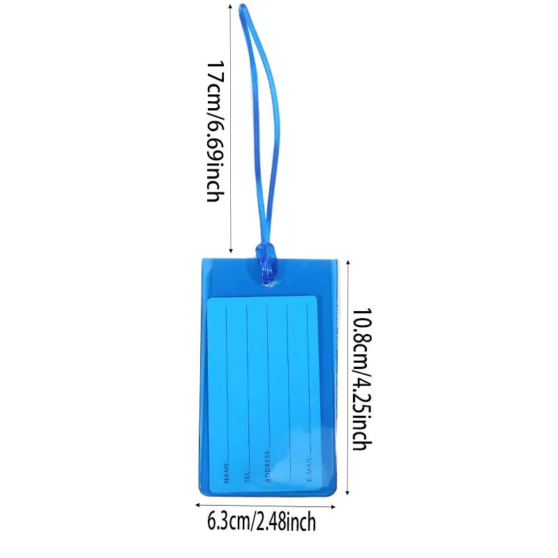 10/20PCS Luggage Tag Boarding Shipping PVC Baggage Tags Travel Accessory Women Men Suitcase ID Address Name Holder Bag Label