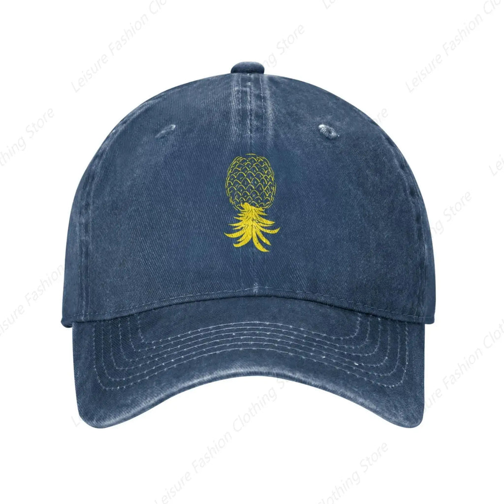 Plays Well With Others Funny Upside Down Pineapple Hat Dad Hat Baseball Cap For Men Women Adjustable Baseball Hats