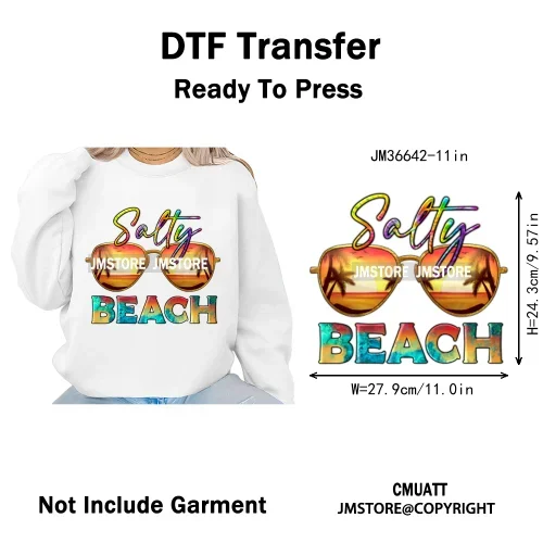 Hot Summer Holiday Boat Cruise Ship Life Salty Beach Family Island Trip Iron on DTF Transfer Stickers Ready to Press for Clothes