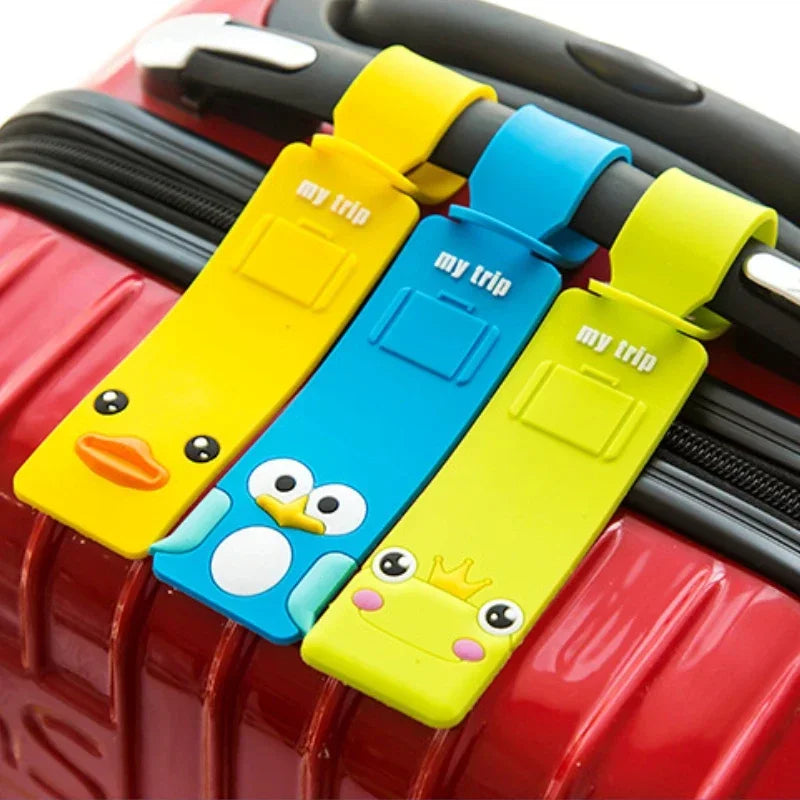 Cute Animals Fashion Travel Accessories  Strip Luggage Tag Silicone Suitcase ID Addres Holder Baggage Boarding Tag Portable Labe