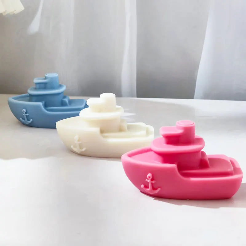 Small Cruise Ship Mold Small Boat Mold Aromatherapy Candle Gypsum Gift Cake Mold