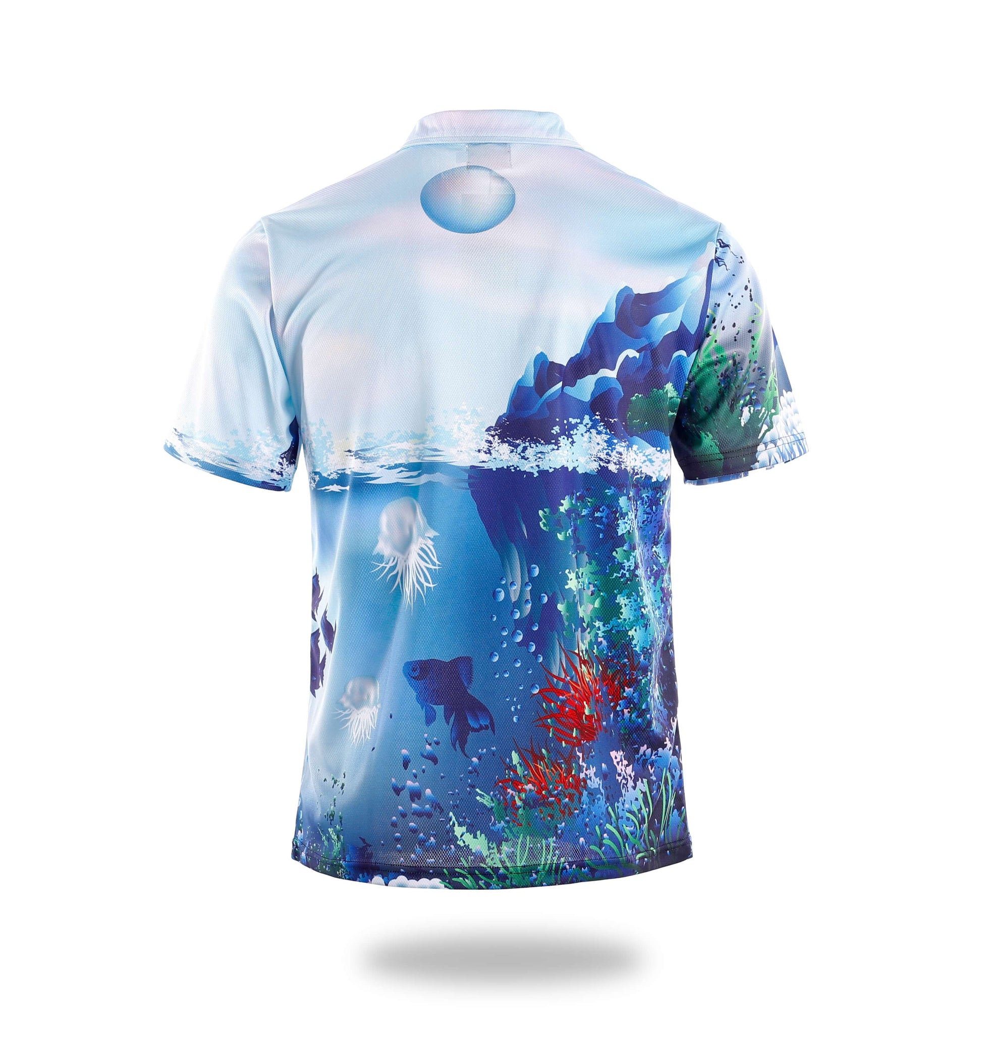 Sublimated Mens Short Sleeve Design Fishing Shirts-1