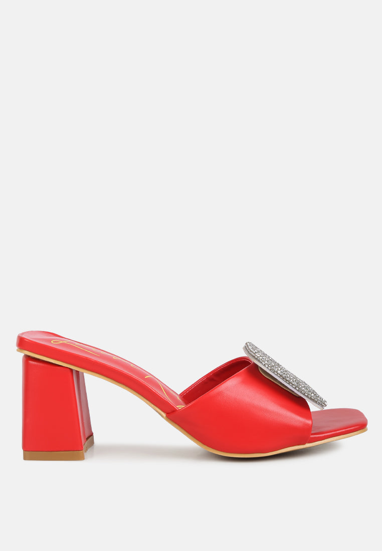 Naflah Rhinestone Embellished Slip On Sandals-5