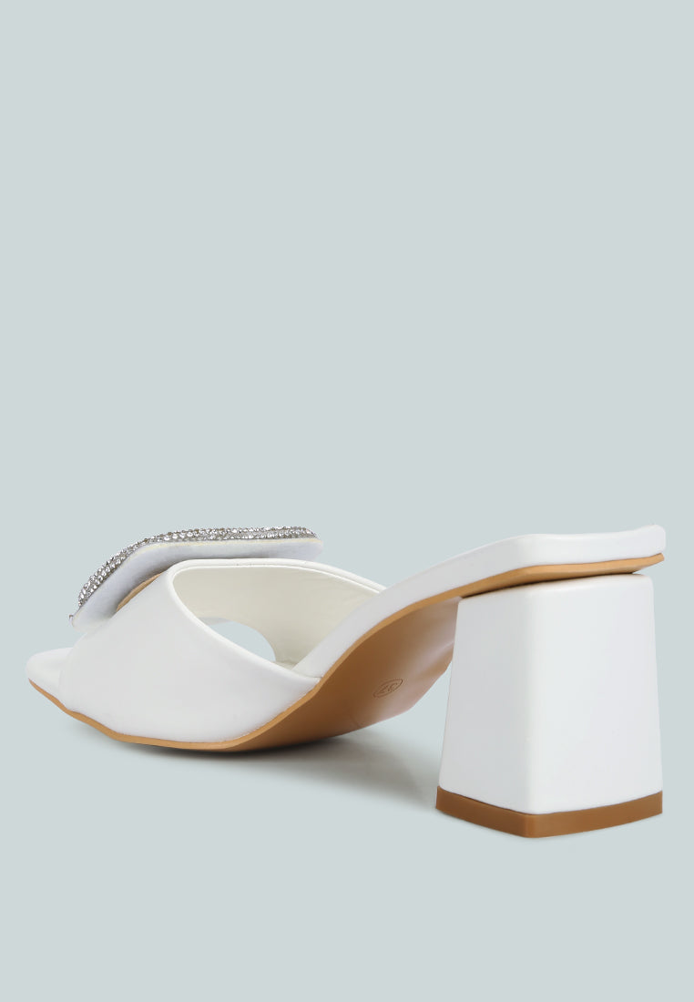 Naflah Rhinestone Embellished Slip On Sandals-2
