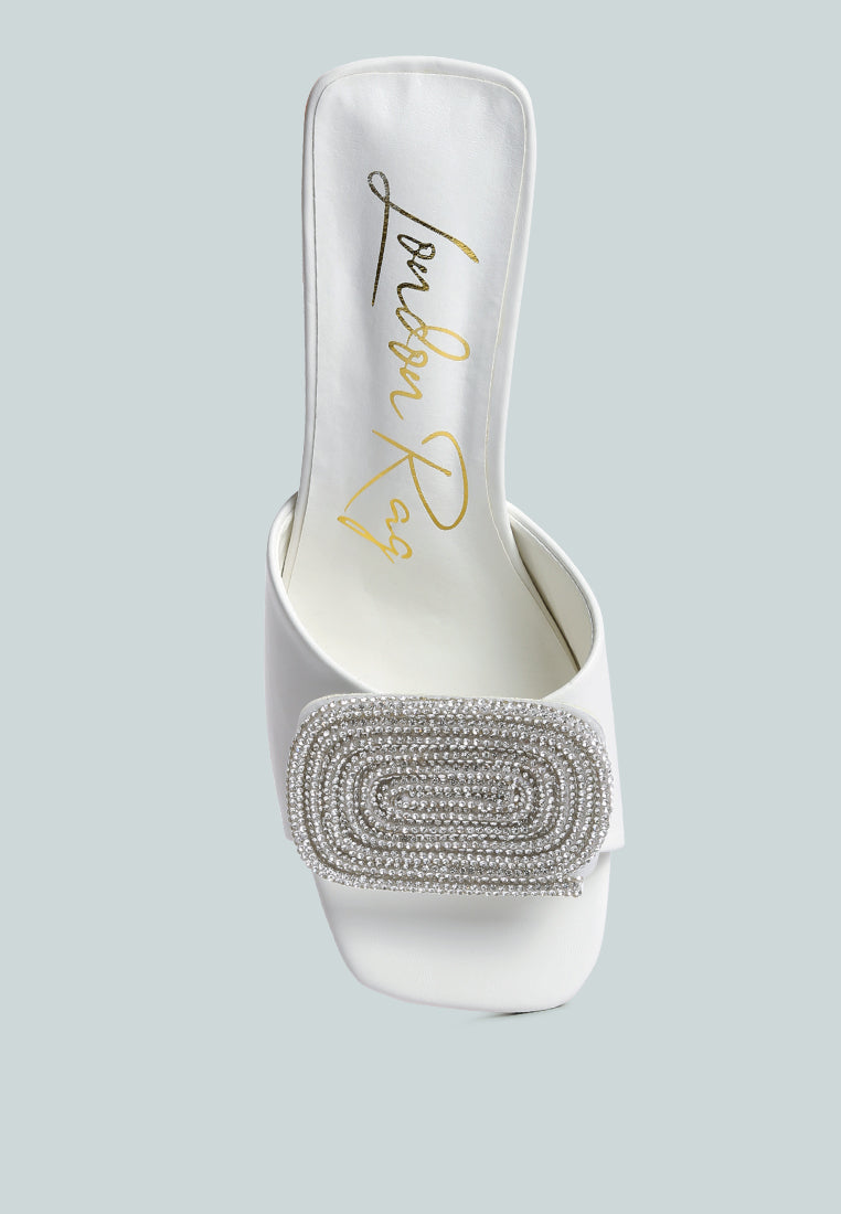 Naflah Rhinestone Embellished Slip On Sandals-3