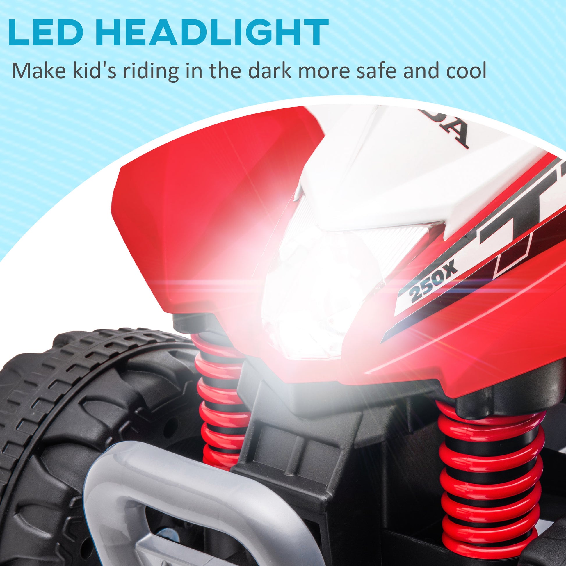 Honda Licensed Electric Ride on Quad Bike 6V ATV Ride On, 4 Pack, for 1.5-3 Years Red | AIYAPLAY-3