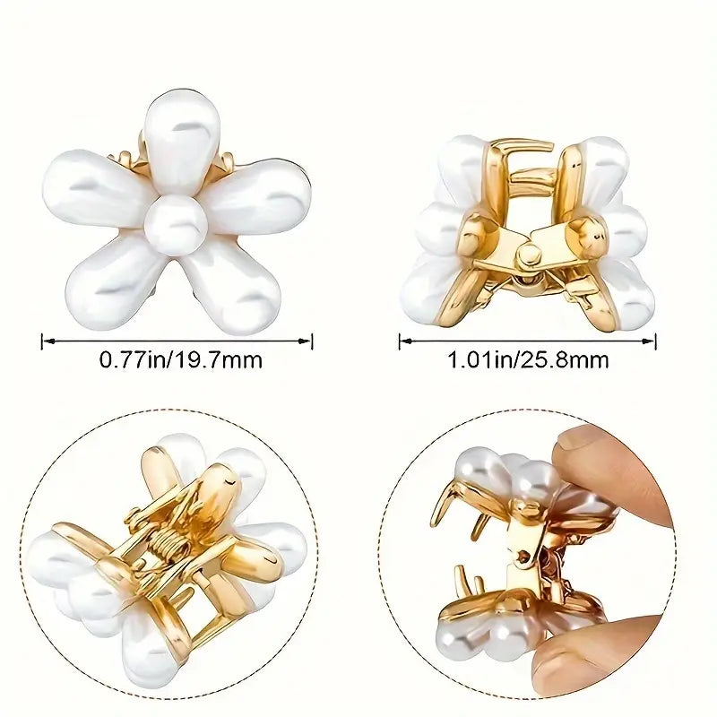 pearl flower clip