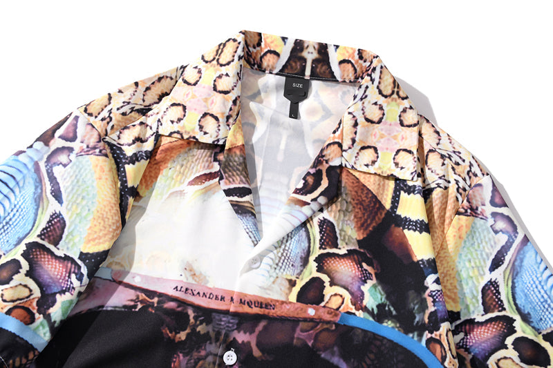 Summer Sunglasses Skull Print Beach Hawaiian Aloha Shirts Mens Casual Short Sleeve Shirt Male Fashion Shirts Top-2