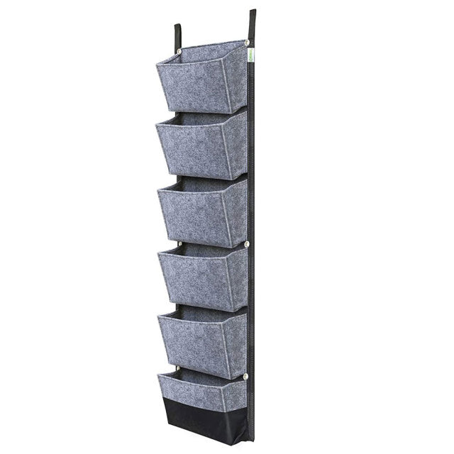 107X 30cm 6 Pocket Green Vertical Garden Planter Wall-mounted Planting Flower Grow Bag Vegetable Fruit Home Garden Supplies-2