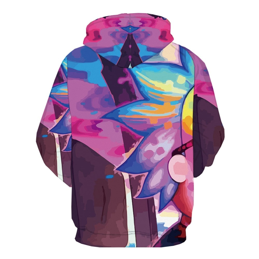 Mens Streetwear 3d Printed Clothing Casual Hoodie-1